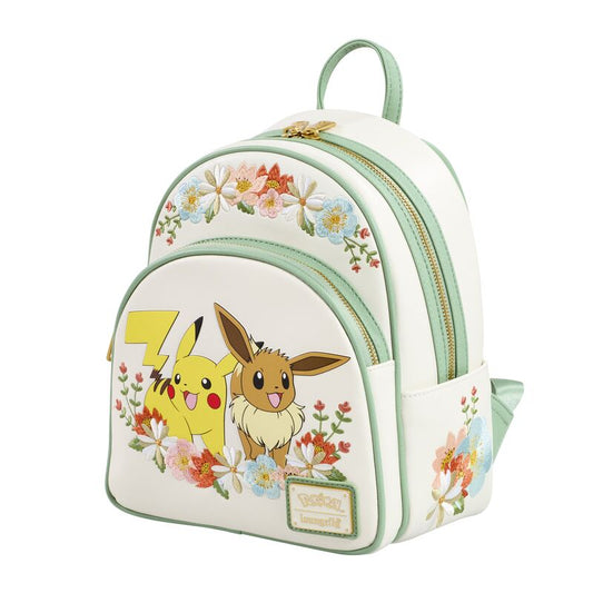 Mini Mochila Pikachu & Eevee Floral