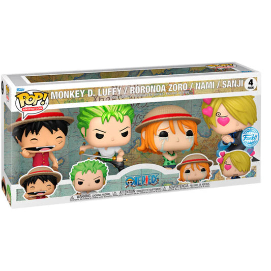 Blister 4 figuras POP One Piece Exclusive