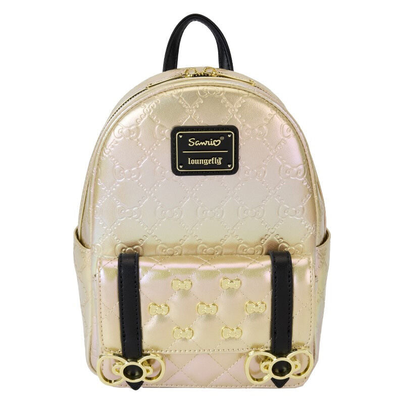 Mini Mochila Oro Hello Kitty 50 Aniversario
