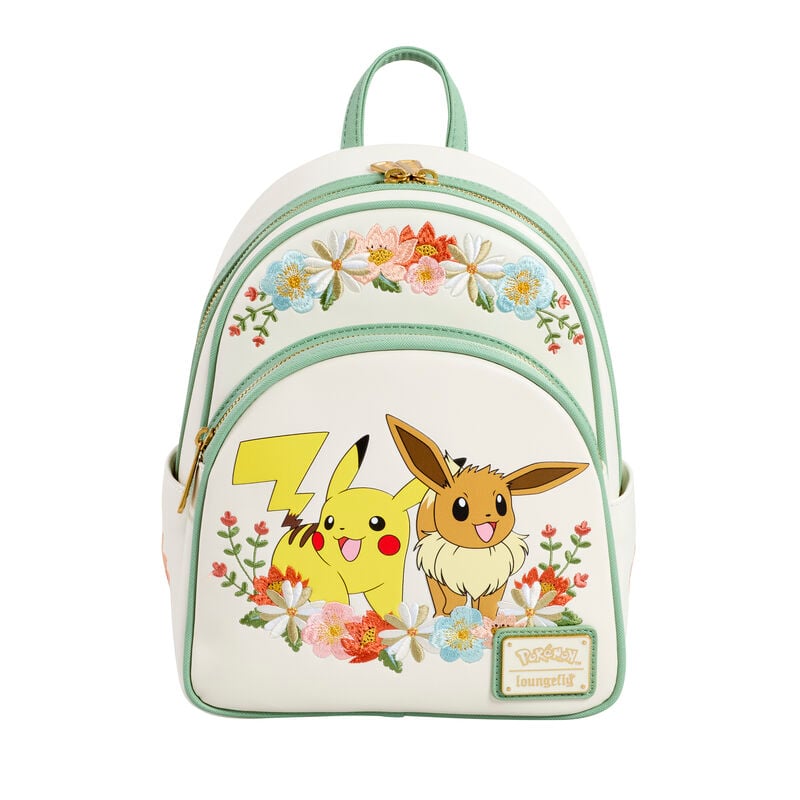 Mini Mochila Pikachu & Eevee Floral