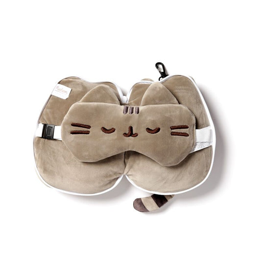 Almohada de Viaje con Antifaz Relaxeazzz Gato Pusheen