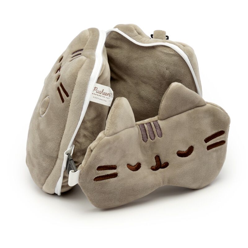 Almohada de Viaje con Antifaz Relaxeazzz Gato Pusheen