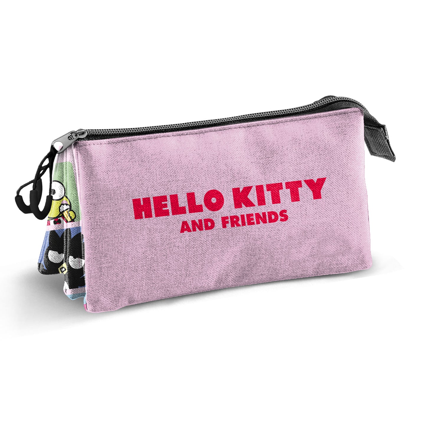Hello Kitty Multicolor Estuche Portatodo Triple Hello Kitty Panels