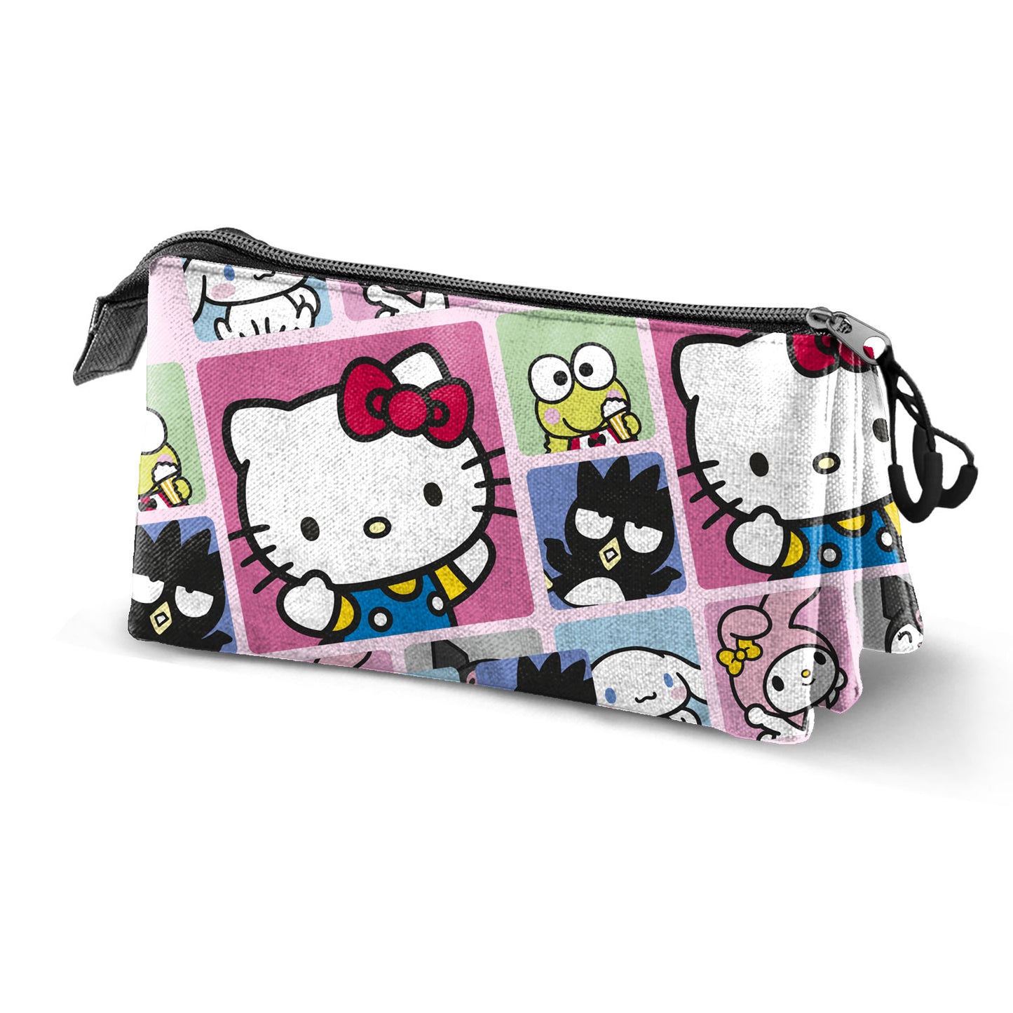 Hello Kitty Multicolor Estuche Portatodo Triple Hello Kitty Panels