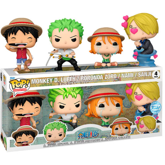 Blister 4 figuras POP One Piece Exclusive